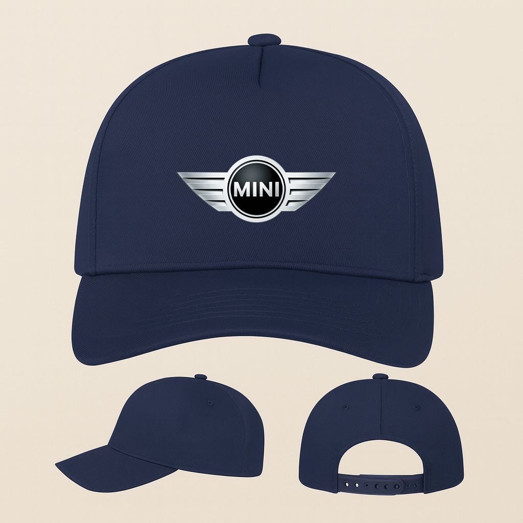 Mini Cooper Car Five Panel Twill Snapback Cap